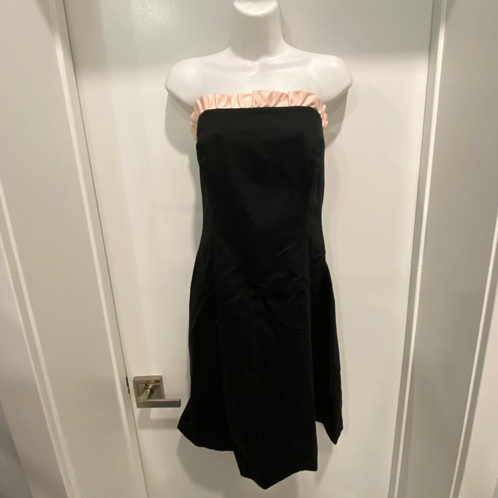 Robin Jordan Black Strapless Dress 8
